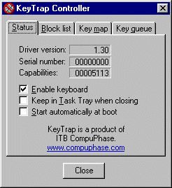 Screenshot for KeyTrap 1.2.2